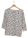 Vorschaubild 1 von Damen Pullover Pullunder Weiß Blumenmuster Gr. 36 S Casual