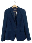Vorschaubild 1 von Damen Blazer Blau Gr. 40 L Casual Baumwollmischung Langarm