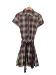 Vorschaubild 1 von Hemdblusenkleid Damen Gr. 40 L Mehrfarbig Kariert Baumwolle Casual