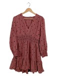 Vorschaubild 1 von Sommerkleid Damen Gr. 40 L Rosa Punkte Freizeitkleid Casual
