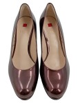 Vorschaubild 1 von Damen Pumps Lackleder Braun Gr 39 High Heels Plateau Elegant