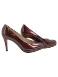Vorschaubild 2 von Damen Pumps Lackleder Braun Gr 39 High Heels Plateau Elegant