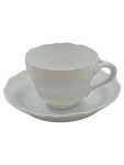 Vorschaubild 1 von Tasse und Unterteller Porzellan Weiß Klassisch