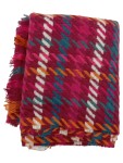 Vorschaubild 1 von Damen Schal Pink Kariert Fransen 190x59cm Casual