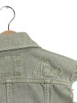 Vorschaubild 2 von Damen Jeansweste Weste Oliv Gr. 38 M Fransen Stickerei Casual