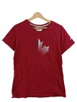 Vorschaubild 1 von Sportswear Damen T-Shirt Rot Gr. 44 XXL Slim Fit Ahornblatt