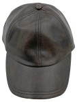 Vorschaubild 1 von Cap Basecap Kappe Kunstleder Braun Casual Gr. S, M Herren