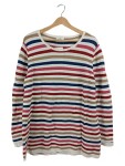 Vorschaubild 1 von Damen Pullover Gestreift Mehrfarbig Gr. 44 XXL Baumwolle Casual