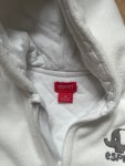 Vorschaubild 2 von Kinder Fleecejacke Weiß Gr. 68 Elefanten-Motiv Kapuze Reißverschluss