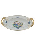 Vorschaubild 1 von Dekoschale Paradiesvogel Porzellan Weiß Goldgriffe 26cm