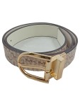 Vorschaubild 1 von Damen Gürtel Wendbar Beige Logo-Print Gold Schnalle Gr. 80