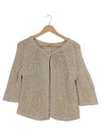 Vorschaubild 1 von Strickjacke Damen Grobstrick Beige Gr. 38 M Lochmuster Casual