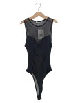 Vorschaubild 1 von Damen Body Gr. 36 S Schwarz Mesh Rippstrick Ärmellos
