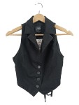 Vorschaubild 1 von Damen Anzugweste Schwarz Gr. 34 XS Business Baumwolle Cut-Out