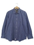 Vorschaubild 1 von Herren Business Hemd Blau Kariert Gr. 52 XL Langarm Baumwolle