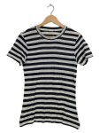 Vorschaubild 1 von Damen T-Shirt Ringelshirt Leinen Gestreift Blau Weiß Gr. 40 L