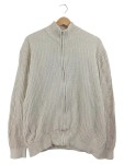 Vorschaubild 1 von Strickjacke Herren Gr. 52/XL Beige Baumwolle Reißverschluss Casual