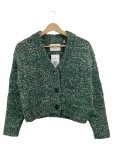 Vorschaubild 1 von Damen Strickjacke Gr. 38 M Grün Meliert Wolle Alpaka