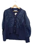 Vorschaubild 1 von Damen Strickjacke Gr. 36 S Blau Nylon-Einsätze Zopfstrick Modern
