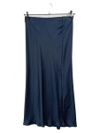 Vorschaubild 1 von Damen Bleistiftrock Satinrock Blau Gr. 38 M Elegant Maxirock