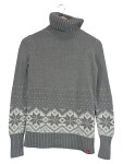 Vorschaubild 1 von Damen Pullover Rollkragen Norwegermuster Grau Gr. 36 S Casual
