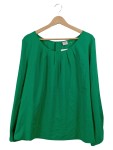 Vorschaubild 1 von Damen Langarmshirt Grün Gr. 42 Uni Falten Reißverschluss