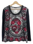 Vorschaubild 1 von Damen Pullover Gr. 38 M Mehrfarbig Blumenmuster Langarm