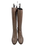 Vorschaubild 2 von Damen Langschaftstiefel Stiefel Braun Leder Gr. 39 Absatz Klassisch