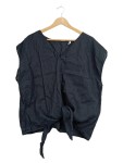 Vorschaubild 1 von Damen Pullunder V-Ausschnitt Schwarz Gr. 46 Leinen Casual