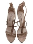 Vorschaubild 2 von Sandaletten Damen High Heels Plateau Gold Gr. 40 Elegant