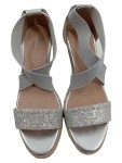 Vorschaubild 2 von Damen Espadrilles Keilabsatz Silber Glitzer Gr. 37