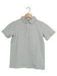Vorschaubild 1 von Kinder Poloshirt Gr. 146 Grau Meliert Kurzarm Basic