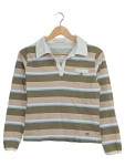 Vorschaubild 1 von Damen Poloshirt Langarm Gestreift Mehrfarbig Gr. 38 M Casual