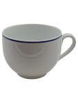 Vorschaubild 1 von Tasse Porzellan Weiß mit blauem Rand Klassisch