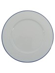 Vorschaubild 1 von Essteller Porzellan Weiß mit blauem Rand 21 cm Klassisch