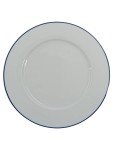 Vorschaubild 1 von Essteller Polyamid Weiß mit blauem Rand 21 cm Klassisch