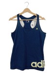 Vorschaubild 1 von Damen Sportshirt Tanktop Blau Gr. 38 M Logo-Print Ärmellos