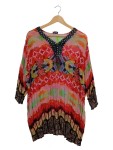 Vorschaubild 1 von Bluse Damen Gr. 42 Mehrfarbig Bohemian Ethno Muster 3, 4-Arm