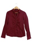 Vorschaubild 1 von Damen Bluse Rot Gr. 36 Langarm Klassisch Business Hemd