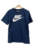 Vorschaubild 1 von T-Shirt Herren Gr. 48 M Blau Sportshirt Logo Print Kurzarm Baumwolle