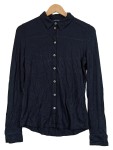 Vorschaubild 1 von Damen Hemdbluse Bluse Blau Gr. 34 XS Langarm Viskose