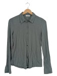 Vorschaubild 1 von Hemdbluse Damen Langarm Grau Knopfleiste Gr. 36