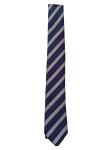 Vorschaubild 1 von Krawatte Herren Blau Gestreift 100% Seide 5cm Schmal Business