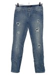Vorschaubild 1 von Damen Jeans Slim Fit Hose W29, 38 Blau Destroyed Look