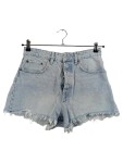 Vorschaubild 1 von Damen Jeans Shorts Denim High Waist Blau Gr. 38 W29 Fransen
