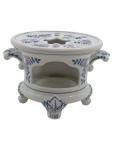 Vorschaubild 1 von Stövchen Porzellan Weiß Blau Blumenmuster
