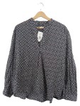 Vorschaubild 1 von Damen Bluse Langarm Blau Geometrisch Gr. 38 Casual Baumwolle