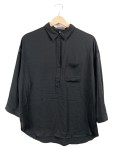 Vorschaubild 1 von Damen Hemdbluse Bluse Schwarz Gr. 34 XS 3, 4-Arm Basic