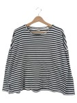 Vorschaubild 1 von Pullover Damen Gr. 44 XXL Weiß Gestreift Langarm Casual
