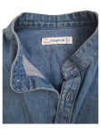 Vorschaubild 2 von Kinder Jeanshemd Freizeithemd Blau Gr. 122 Stehkragen Baumwolle